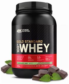 img 2 attached to Optimum Nutrition 100% Whey Gold Standard Protein, 909g, Chocolate Mint