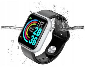 img 4 attached to Беспроводные умные часы с функцией трекера фитнеса, спортивный таймер, монитор сердечного ритма и давления, смарт-браслет для Android и iOS