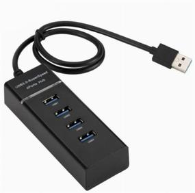 img 4 attached to USB 4 Port USB 3.0 Splitter HUB Splitter Portable for Peripherals PC Extender 120cm Wire Hub