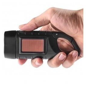 img 2 attached to Special Forces Lantern Dynamo and Solar Panel Dynamo Solar Tac Flashlight Black 15