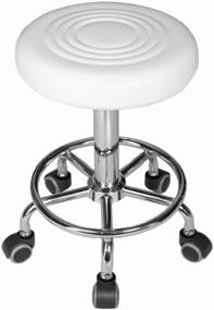 img 3 attached to 🪑 Modern Master's Stool BILLY LM-3051 - White Seat Color with Chrome Steel Base