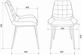 img 4 attached to Kitchen chair Bureaucrat KF-6/LT21_2 sand, fabric, set of 2 pcs, with legs
