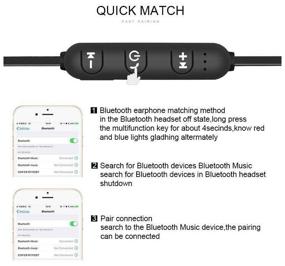 img 4 attached to Cordless Bluetooth Sports sound stereo magnet headphones / headset with microphone