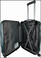 suitcase, size s+, 45 litres, dimensions: 60x38x23, removable wheels, combination lock, 4 wheels, color: dark green logo