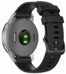 img 2 attached to Grand Price Silicone Strap for Huawei Watch 3 / 3 Pro / Samsung Amazfit Watch Etc, Black, 22mm