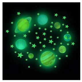 img 3 attached to A set of glow-in-the-dark decorative/interior stickers, 101 stars and 8 planets of the solar system