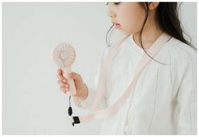 img 2 attached to 🌬️ Xiaomi Solove Mini Handheld Fan F6, Pink - Portable Cooling Solution in a Compact Design
