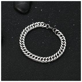 img 4 attached to Men's bracelet (weaving); Chain bracelet; Men's steel bracelet