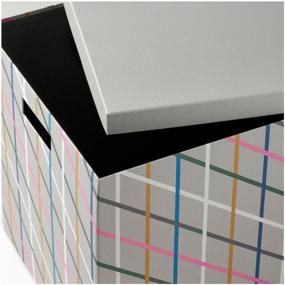 img 2 attached to 📦 IKEA TIENA Storage Box: Versatile 35x32x32 cm Organizer in Grey/Multicolor