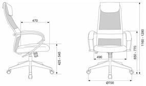 img 4 attached to 🪑 Black Grid/Fabric CH-607 Head Bureaucrat Chair - Armchair for Heads, Directors, Chiefs, and Managers