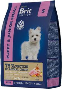 img 2 attached to Dry food for puppies Brit Premium Puppy and Junior Small, chicken 1 pack. x 1 pc. x 1 kg (for small and dwarf breeds)