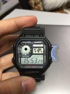 img 1 attached to Casio Men's AE1200WHB-1BV Black Resin Watch with Long-Lasting Ten-Year Battery review by Adam Mielczarek ᠌