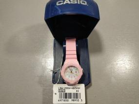 img 5 attached to 🕒 Casio LRW-200H-4B2 Женские часы с розовым силиконовым ремешком и белым циферблатом.