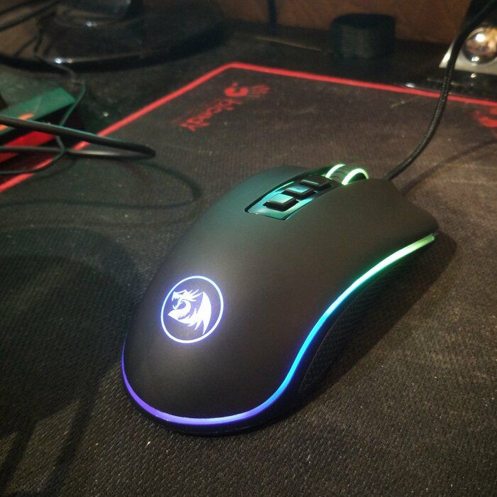 img 1 attached to 🐍 Redragon M711-FPS Cobra FPS Optical Switch (LK) Gaming Mouse: Ultimate Precision with 16.8M RGB Color Backlit, 24,000 DPI & 7 Programmable Buttons review by Hwang Sunshin ᠌