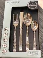 img 1 attached to Viners Cutlery set Everyday Glisten 16 pieces silver review by Mateusz Wycech ᠌