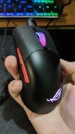 img 1 attached to 💨 ASUS ROG Keris Wireless Gaming Mouse - Lightweight Design with 16,000 DPI Sensor, Replaceable Switch Sockets, Customizable Side Buttons, ROG Omni Mouse Feet, Paracord Cable, and Aura Sync RGB Lighting review by Agata Dbrowska ᠌