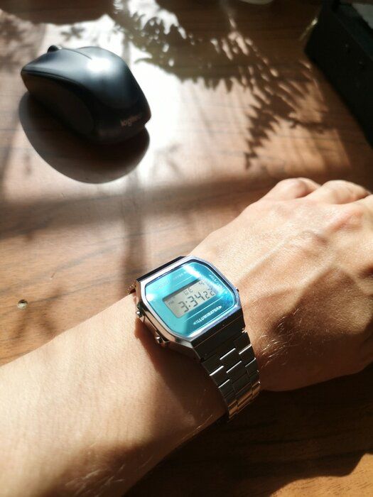 img 1 attached to 🕒 Casio A168WEM-2 Men's Youth Collection Mirror Dial Alarm Chronograph Illuminator Digital Watch for Enhanced SEO review by Tik Tawan ᠌