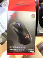 img 2 attached to 💨 ASUS ROG Keris Wireless Gaming Mouse - Lightweight Design with 16,000 DPI Sensor, Replaceable Switch Sockets, Customizable Side Buttons, ROG Omni Mouse Feet, Paracord Cable, and Aura Sync RGB Lighting review by Aneta Jaszczyk ᠌