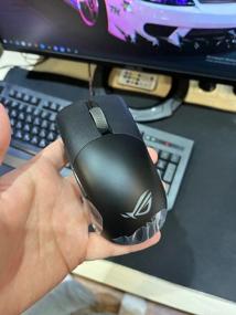 img 8 attached to 💨 ASUS ROG Keris Wireless Gaming Mouse - Lightweight Design with 16,000 DPI Sensor, Replaceable Switch Sockets, Customizable Side Buttons, ROG Omni Mouse Feet, Paracord Cable, and Aura Sync RGB Lighting