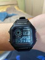 img 3 attached to Casio Men's AE1200WHB-1BV Black Resin Watch with Long-Lasting Ten-Year Battery review by Aashiva Pal ᠌