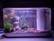 img 1 attached to Xiaomi Geometry Fish Tank Aquaponics Ecosystem C180 Standart Set - 8L Aquarium with Soil, Filter, and Cover - White review by Anastazja Krewetka ( ᠌