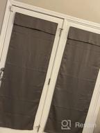 img 1 attached to Grey Thermal Insulated Door Curtains For French Doors - Set Of 2 Blackout Shades To Provide Privacy And Covering For Door Windows, 26 X 40 Inches - By HOMEIDEAS review by Tim Jolivette