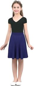 img 1 attached to Freebily Classical Pleated Uniform Bowknot Girls' Clothing : Skirts & Skorts