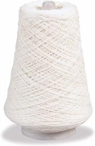 img 1 attached to Creativity Street Natural Cotton Warp Yarn, White, 2-Ply, 8 Oz., 2,100 Yards