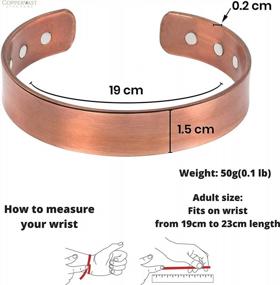 img 2 attached to Natural And Effective Copper Magnetic Bracelets For Arthritis And Joint Pain Relief - Handmade For Men And Women With 100% Copper