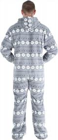 img 3 attached to 👨 Men's Fleece Hooded Footed Onesie Pajamas by SleepytimePJs