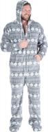 👨 men's fleece hooded footed onesie pajamas by sleepytimepjs logo