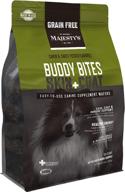 🐶 majesty's grain-free buddy bites: skin and coat wafers for small/medium dogs - carob & sweet potato flavored - 28 count (8 week supply) – effective skin, coat & immune support logo