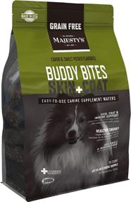 img 1 attached to 🐶 Majesty's Grain-Free Buddy Bites: Skin and Coat Wafers for Small/Medium Dogs - Carob & Sweet Potato Flavored - 28 Count (8 Week Supply) – Effective Skin, Coat & Immune Support