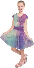 img 3 attached to 👗 Colorful Cartoon-Inspired Birthday Dresses for Girls: PattyCandy Gradient Collection