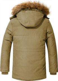 img 3 attached to Fleece-Lined Mens Winter Parka With Hood: Thicken Anorak, Quilted Windbreaker And Puffer Jacket By FARVALUE