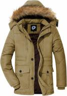 fleece-lined mens winter parka with hood: thicken anorak, quilted windbreaker and puffer jacket by farvalue logo