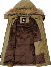 img 2 attached to Fleece-Lined Mens Winter Parka With Hood: Thicken Anorak, Quilted Windbreaker And Puffer Jacket By FARVALUE