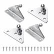 10mm ball stud gas strut lift support shocks spring prop mounting brackets silver 4pcs with 16 screws logo