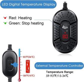 img 2 attached to 🐠 AQQA Small Aquarium Heater: Efficient Submersible Fish Tank Heater with Intelligent LED Display and External Controller - Perfect for Betta Fish and Turtle Tanks