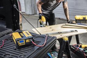 img 2 attached to 🔋 DEWALT DXAEPI1000 1000W Power Inverter: Car Converter with LCD Display, Dual 120V AC Outlets, 3.1A USB Ports, Battery Clamps