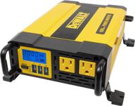 🔋 dewalt dxaepi1000 1000w power inverter: car converter with lcd display, dual 120v ac outlets, 3.1a usb ports, battery clamps logo