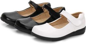 img 1 attached to WUIWUIYU School Performance Uniform Toddler Girls' Shoes - Flats