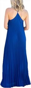 img 3 attached to Summer Maxi Dress For Women - Casual Loose Sleeveless V Neck Chiffon Dress With Pocket By MODECRUSH