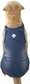 img 3 attached to 👖 Miaododo Medium Large Dog Jeans Jumpsuit Overall: Fashionable Blue Vintage Washed Dog Clothes for All-Purpose Styling