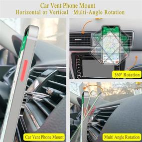 img 1 attached to 📱 ULVMYRING Phone Ring Holder Finger Kickstand - 3 in 1 Phone Grip, 360° Rotation Kickstand, CD Slot & Air Vent Car Phone Mount - Compatible with iPhone, Samsung and More (Blue Epoxy) - Enhance Your Mobile Experience!