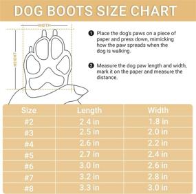 img 3 attached to Ace Row Dog Boots: Anti-Slip, Waterproof & Reflective Shoes for Dogs - Protective & Comfortable Winter Boots for Hot Pavement, Rainy Days - 4PCS/Set