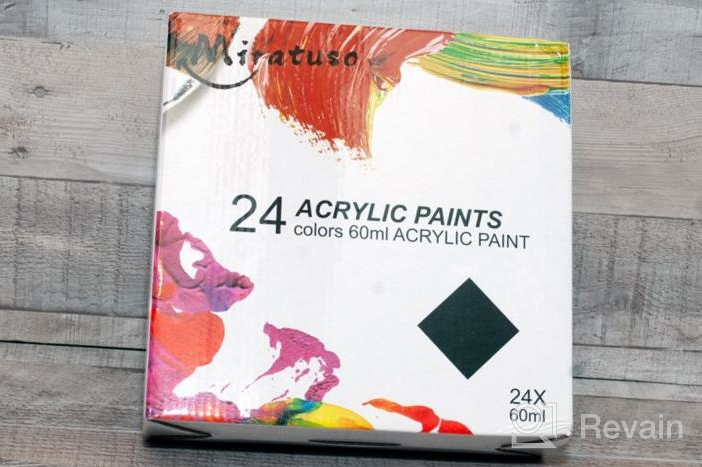 img 1 attached to Get Creative With Miratuso'S 24-Color Acrylic Paint Set For Artists, Students, And Kids – Non-Toxic, Pigmented, And Perfect For Canvas And Wood Projects! review by David Turner
