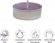 30-pack of candlenscent lavender-scented tea lights made with premium fragrance in the usa logo