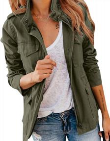 img 4 attached to Women'S Lightweight Military Utility Anorak Jacket With Zip Up And Snap Buttons