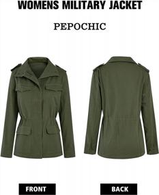 img 2 attached to Women'S Lightweight Military Utility Anorak Jacket With Zip Up And Snap Buttons